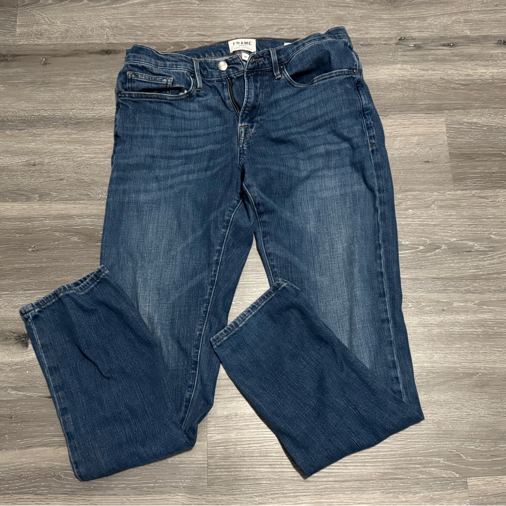 Frame Denim Mens Dark Blue Straight Leg Jeans